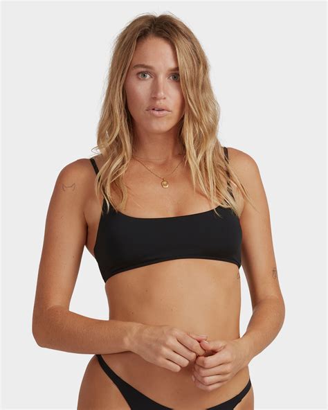 Billabong Sol Searcher Scoop Bralette Bikini Top Black SurfStitch