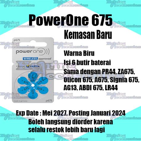 Jual Baterai Alat Bantu Dengar Hearing Aid Battery Powerone P