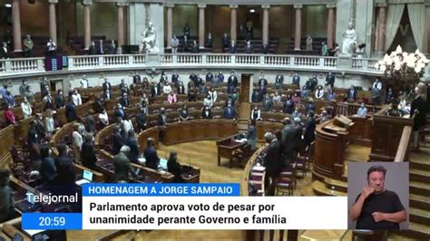 Homenagem A Jorge Sampaio Parlamento Vota Por Unanimidade Voto De Pesar