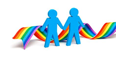 Two Gay Men Holding Hands Isolated On White Background With Lgbt