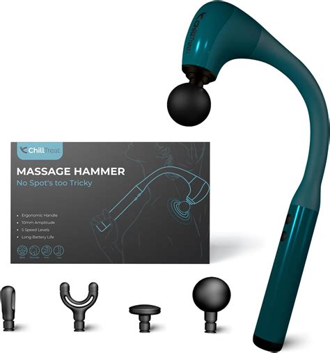 Massage Gun Deep Tissue With Extension Handle Percussion Massager Hammer For Back Neck