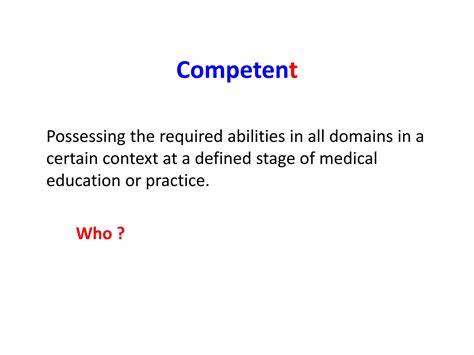 Competency Based Medical Education PPT