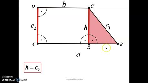 Primena Pitagorine Teoreme Na Pravougli Trapez Youtube