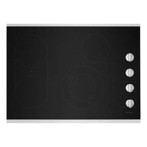 Maytag 30 In Radiant Electric Cooktop In Stainless Steel With 4 Burner Elements And Reversible