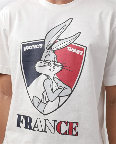 Camiseta Masculina Pernalonga Looney Tunes Fran A Branca Warner Bros