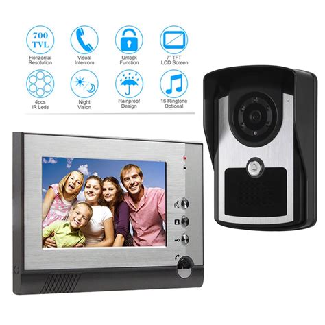 Intercom Doorbell Camera Wired Video Doorbell Intercom Bells System 4