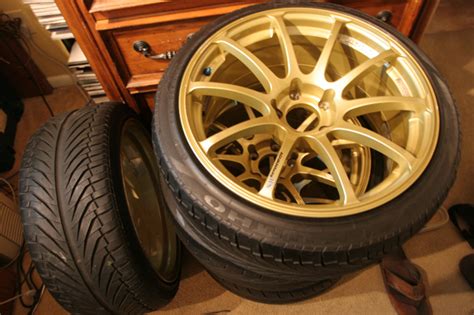 FS Advan RS 18x9 29 Offset Gold Wheels Acura RSX ILX And