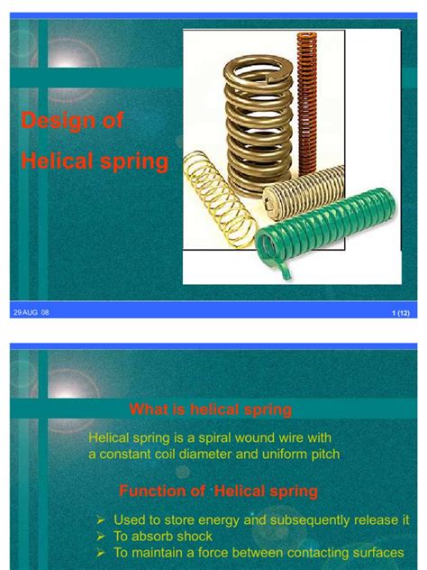 Design of Helical Spring | PDF | Wire | Young's Modulus