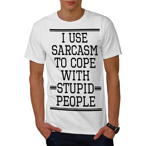 Wellcoda Use Sarcasm Stupid Mens T Shirt Fight Graphic Design Printed Tee Ebay