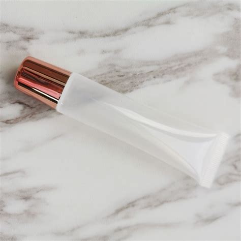 10pcs Lot 15ml Rose Gold Top Empty Lipgloss Lipstick Clear Tube Makeup