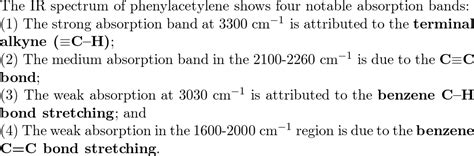 The Ir Spectrum Of Phenylacetylene Is Shown In Figure 12 28 Quizlet