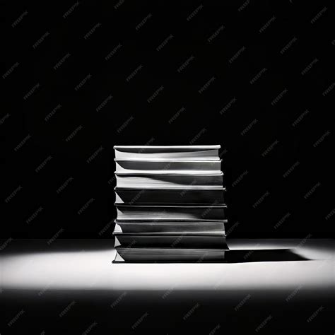 Premium Photo Stack Of Black Books On A Black Background Stack Of