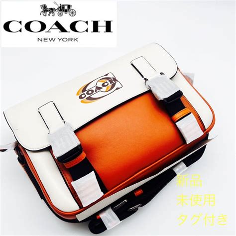 【未使用】【1円スタート】コーチ Coach Coach メンズ バッグ レザー ショルダー ウエスト 正規品 新品 未使用 タグ付き 白