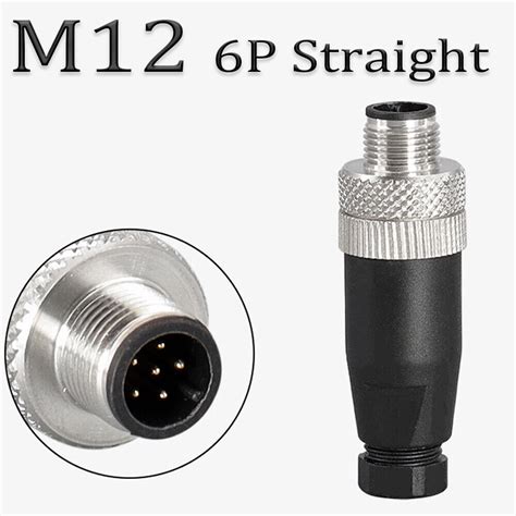 M12 Sensor Connector 6pin Malefemale 6 Pins Straight Wireable Connector Plug Ebay