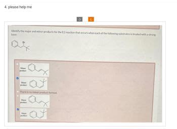 Answered Please Help Me D Identify The Major And Minor Products For
