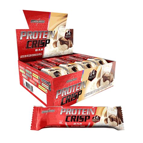 Barra De Proteina Whey Crisp Bar Protein Integralmedica Caixa Com