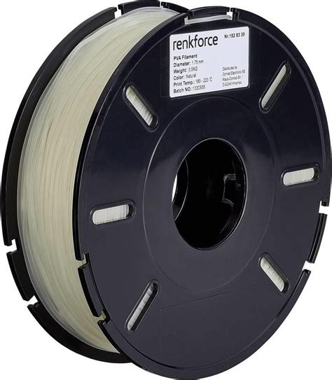 Filament Renkforce FILAMENT DO DRUKAREK 3D PVA 1 75 MM PRZEZROCZYSTY