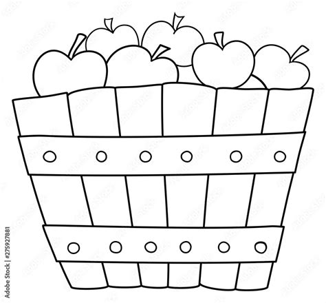 Apples In A Basket Coloring Pages