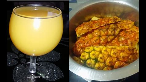 Boiled Pineapple Peels Juice Recipevery Healthy And Delicious Never Throw Away The Peels