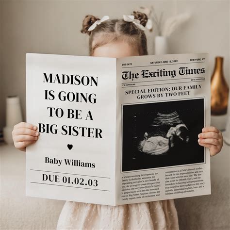 big sister announcement digital pregnancy announcements big sister