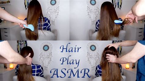 ASMR Hair Play Brushing Scalp Massage Shoulder Rub YouTube