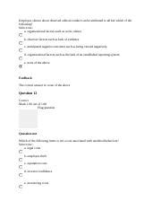 ETHIC QUIZ 3 Docx Employee Silence About Observed Ethical Conduct Can