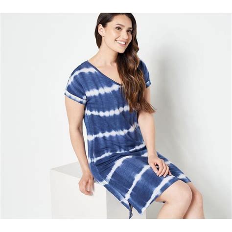 Belle By Kim Gravel Dresses Belle By Kim Gravel Tie Dye Stripe Slub Knit Midi Dress Womens