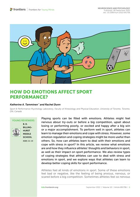 Pdf How Do Emotions Affect Sport Performance