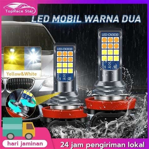 Jual Pcs Lampu Led Fog Lamp Mobil H Putih Kuning Iceblue Dua Warna