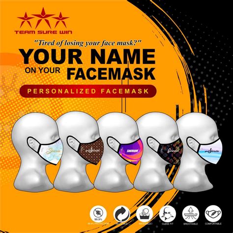 Alpha Collection (5 Face Masks) - Team Sure Win Sports Uniforms