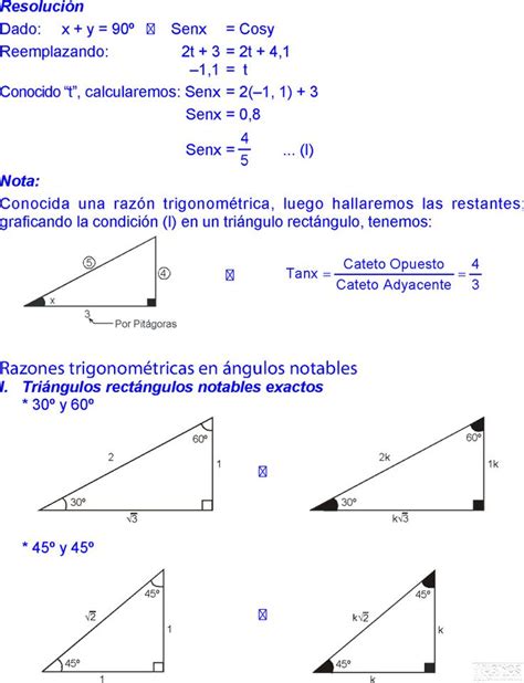 Razones Trigonométricas De Ángulos Agudos Explicaciones Y Ejercicios