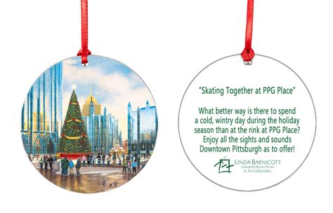 “Skating Together at PPG Place” Ornament – Linda Barnicott Publishing, LLC