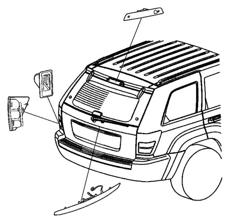 Jeep Grand Cherokee Liftgate Latch Release Switch Commander