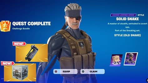 Quickest Way How To Unlock All Solid Snake Rewards Fortnite Complete