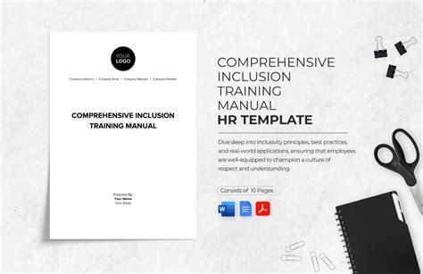 Comprehensive Inclusion Training Manual Hr Template In Word Pdf