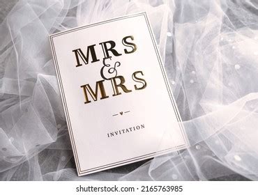 Invitation Same Sex Marriage Women Stock Photo 2165763985 Shutterstock