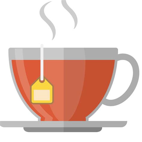 Cup Of Hot Tea Icon Flat Design Png