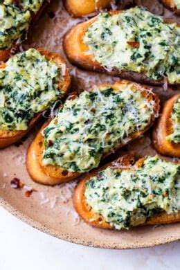 Spinach-Artichoke Crostini - Skinnytaste