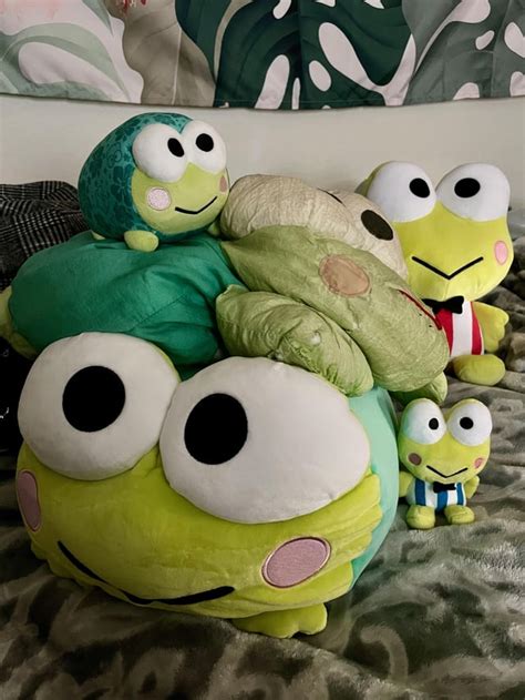 Keroppi and Badtz maru weighted plushies at Round 1! They were worth the multiple attempts 🥹 : r ...