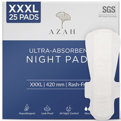 Buy Azah Xxxl Pads For Women Box Of 25 Heavy Flow Pads For Women