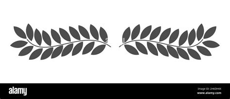 Leaf Branch Design Elements Black Vintage Leaves Border Decor Vector