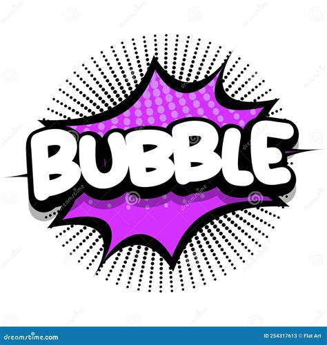 Bubble Comic Book Explosion Bubble Vector Illustration Stock Vector