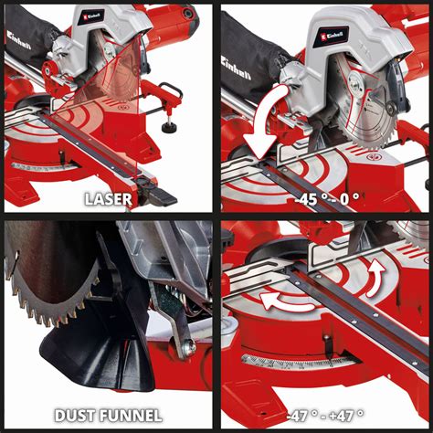 Einhell 216mm Single Bevel Sliding Mitre Saw 1600W | Toolstation