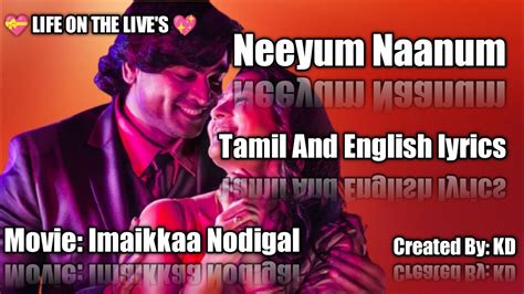 Tamillovesong Imaikkaa Nodigal Movie Neeyum Naanum Song Tamil And