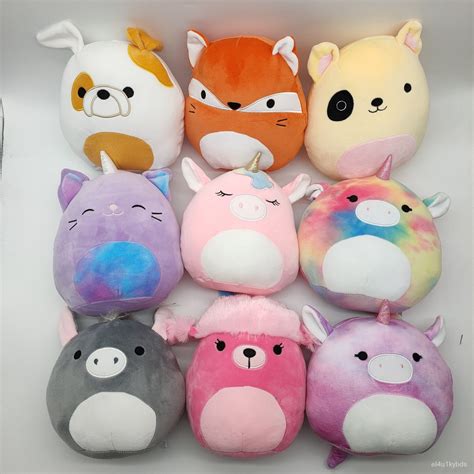 Squish Squishy Mallow Mellow Plushie Panda Axolotl Cow Bunny Dragon