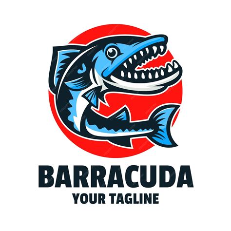 premium vector barracuda cartoon mascot logo design vector