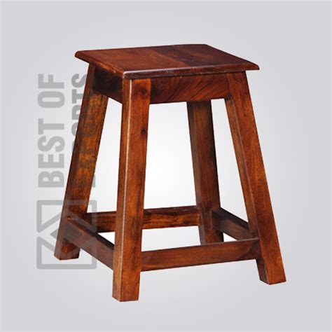 Wooden Square shaped Stool - Best of Exports