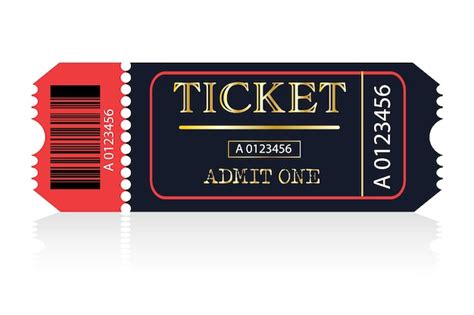 Premium Vector Vector Red And Navy Blue Cinema Ticket Isolated On