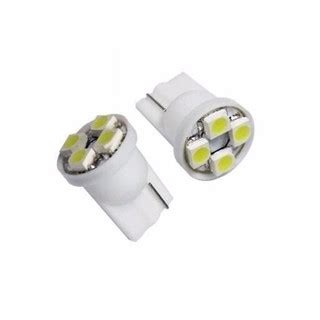 Par De Lampadas Super Led Pingo T W Para Farolete Meia Luz Placa