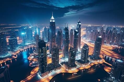 Bela Paisagem Da Cidade De Dubai Foto Premium